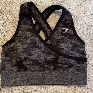 Gymshark Black Camo Sports Bra